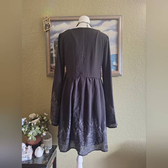 Killstar Cathedral Bell Sleeve Dress - Picture 6 of 6